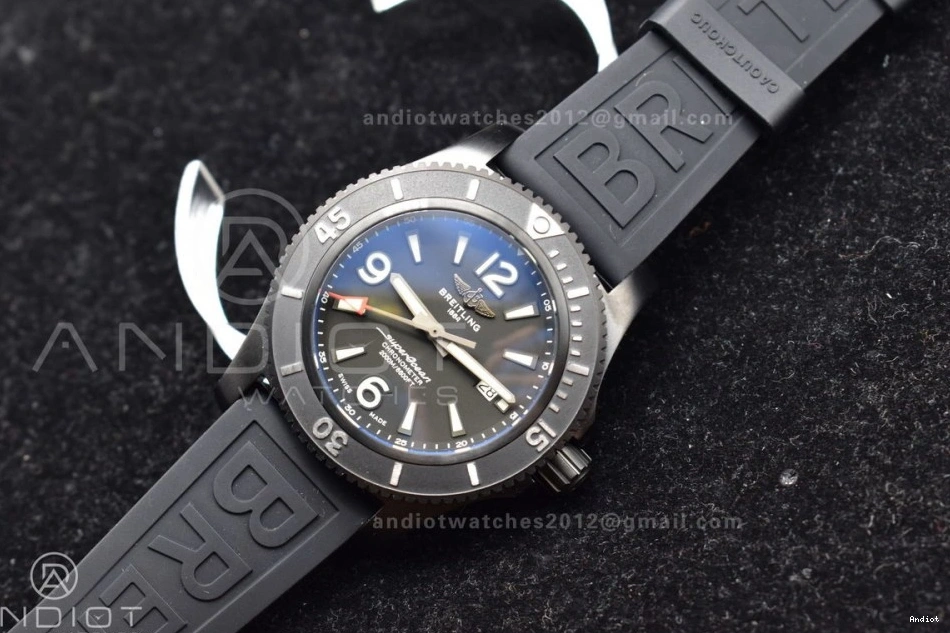 Automatic Strap Superocean Black 1:1 Bezel On Black Edition Dial Best A2824 Black TF 44 Rubber 0523